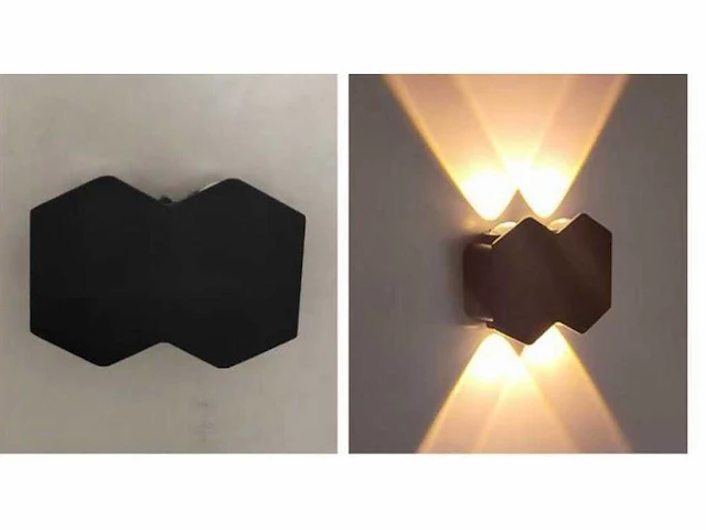 Wandlamp 4w led up/down – zwart (20x) - afbeelding 3 van  6
