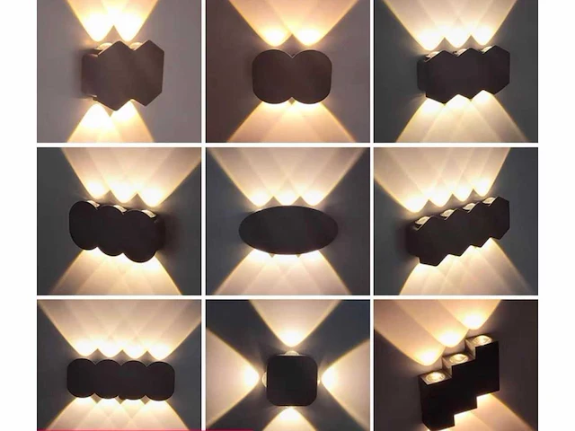 Wandlamp 4w led up/down – zwart (20x) - afbeelding 5 van  6