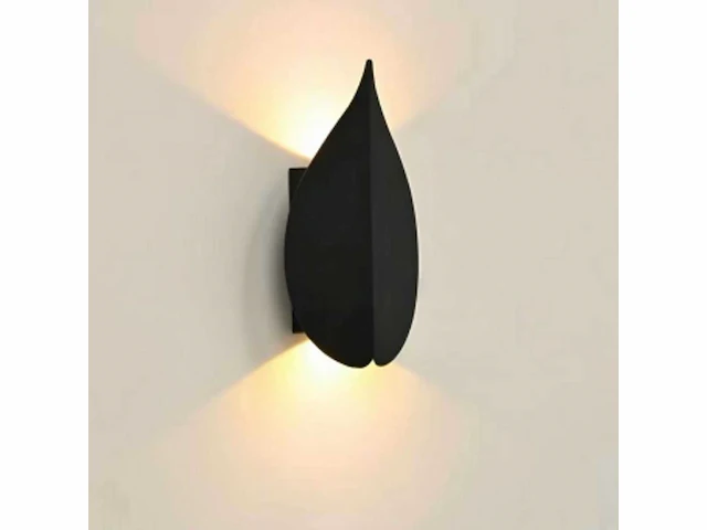 Wandlamp led – warm wit 3500k – zwart (10x) - afbeelding 2 van  4