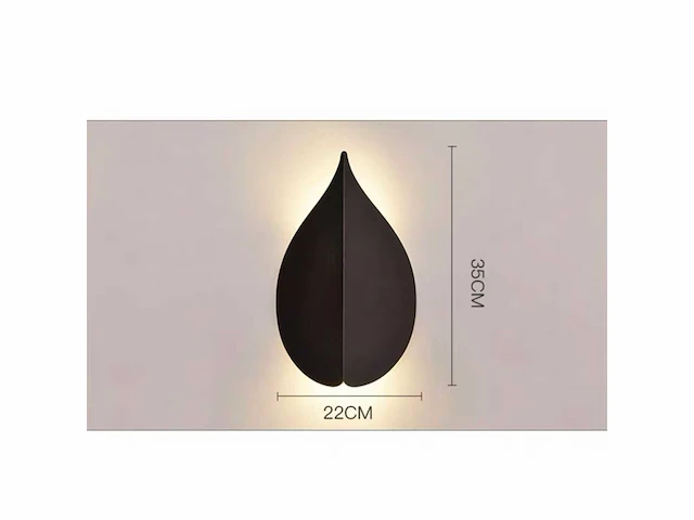 Wandlamp led – warm wit 3500k – zwart (10x) - afbeelding 4 van  4
