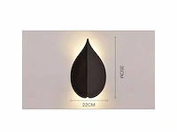 Wandlamp led – warm wit 3500k – zwart (10x) - afbeelding 4 van  4