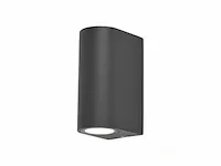 Wandlamp modern halfrond gu10 duo fitting zand zwart waterdicht - afbeelding 1 van  5