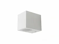 Wandlamp modern rechthoekig gu10 fitting zand wit waterdicht - afbeelding 1 van  4