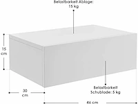 Wandplank hangend nachtkastje set van 4 - afbeelding 3 van  4