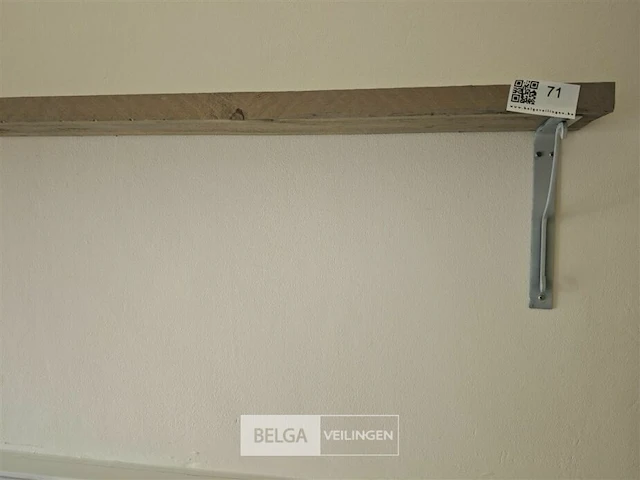 Wandplank met gietijzeren dragers - afbeelding 2 van  4
