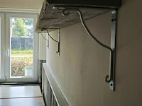 Wandplank met gietijzeren dragers - afbeelding 4 van  4