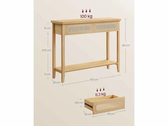 Wandtafel - eiken beige - afbeelding 3 van  3