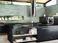 Wandtegel 48m2 koraal turquoise glanzend 7,5x30cm