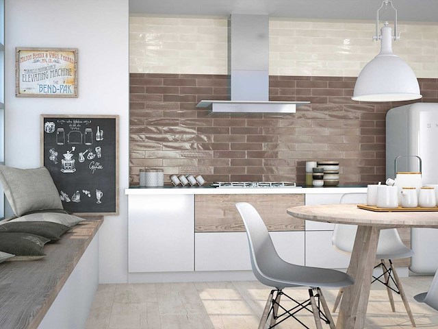 Wandtegels 48m² koraal moka glanzend 7,5x30cm - afbeelding 6 van  6