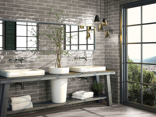 Wandtegels 48m² koraalgrijs glanzend 7,5x30cm - afbeelding 5 van  6