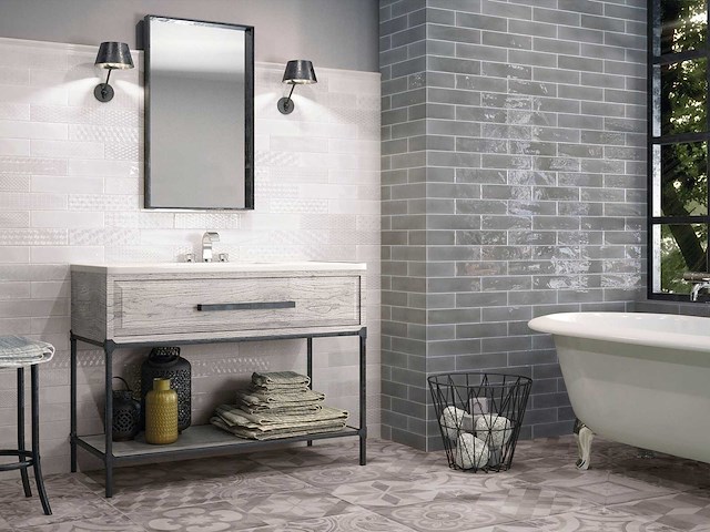 Wandtegels 48m² koraalgrijs glanzend 7,5x30cm - afbeelding 6 van  6