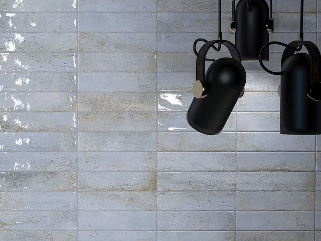 Wandtegels 48m2 industrial blue glanzend 7,5x30cm - afbeelding 4 van  4