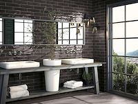 Wandtegels 48m2 koraalzwart glanzend 7,5x30cm - afbeelding 1 van  5