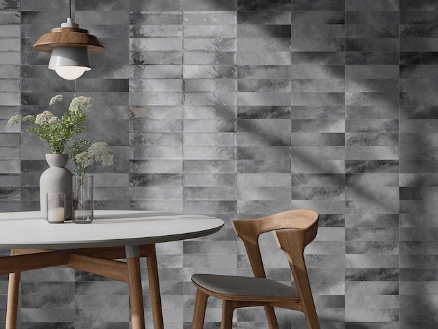 Wandtegels 48m2 luna grey glanzend 7,5x30cm - afbeelding 1 van  8