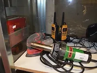 Warmeluchtblazer leister , hoekschuurder skil, walki talki set top com