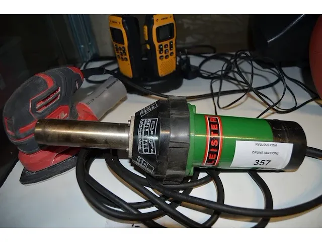 Warmeluchtblazer leister , hoekschuurder skil, walki talki set top com - afbeelding 3 van  7