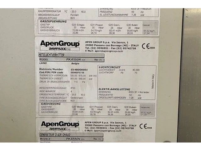 Warmeluchtgenerator aermaxline op gas - afbeelding 8 van  9