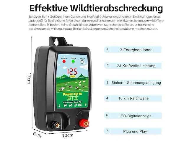 Warmfay afrasteringsapparaat 12 v met led-display - afbeelding 2 van  6