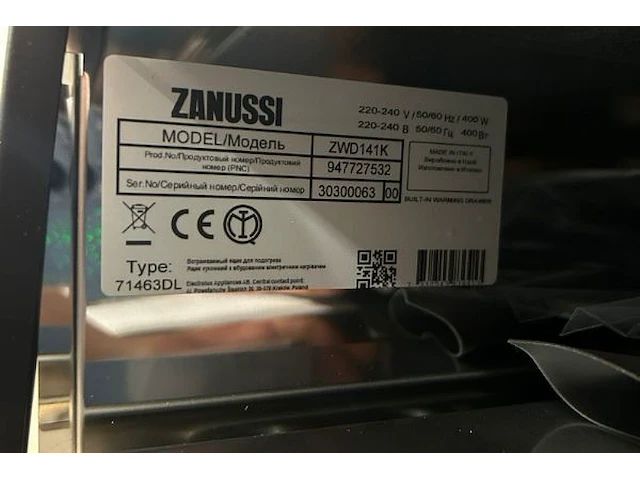 Warmhoudlade zanussi - afbeelding 4 van  5