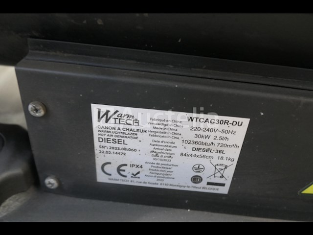 Warmtech wtcac30r-du warmtekanon - afbeelding 7 van  8