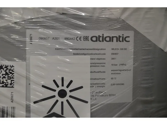 Warmtepomp boiler atlantic mileo - afbeelding 3 van  3