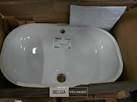 Wasbak steen-keramiek l52xb33 cm wit - afbeelding 1 van  1