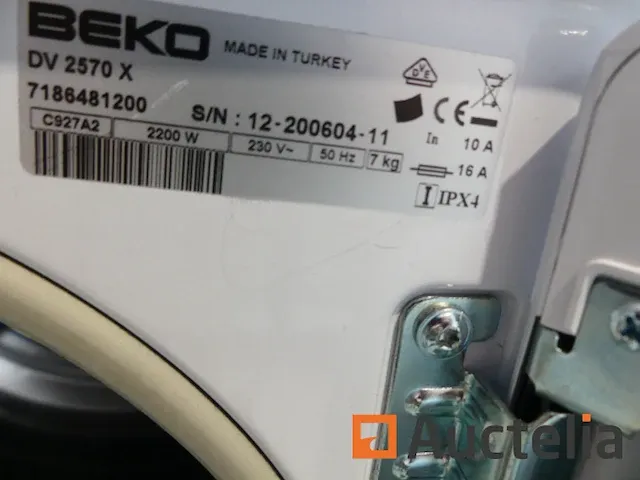 Wasdroger beko dv2570x - afbeelding 1 van  8