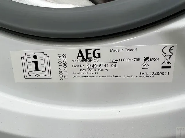 Wasmachine aeg - afbeelding 6 van  6