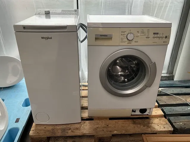 Wasmachine siemens + droger whirlpool - afbeelding 1 van  10