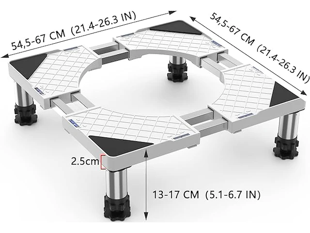 Wasmachine standaard met aanpasbare voeten - afbeelding 4 van  5