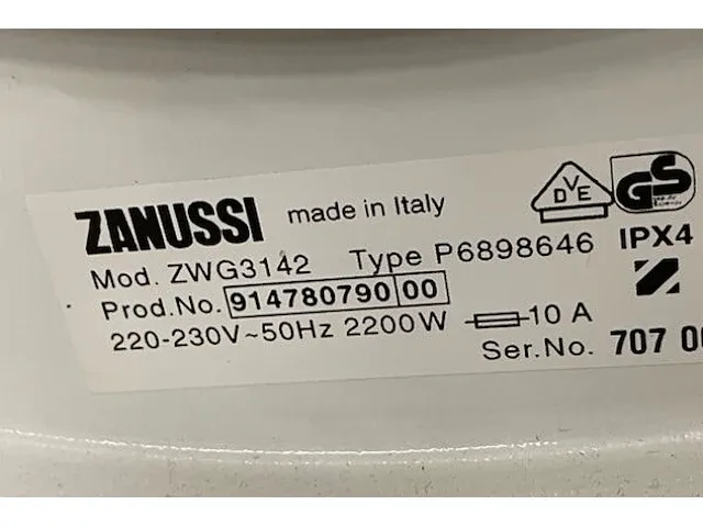 Wasmachine zanussi - afbeelding 5 van  5