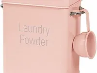 Wasmiddelbox waspoeder box met doseerlepel, 4 l wasmiddel bewaren waspoederdoos, waspoeder doos opbergdoos poeder bewaardoos voorraaddozen voor poeder levensmiddelen diervoeding