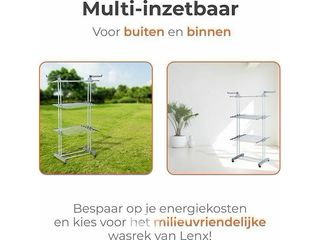 Wasrek rijdbaar voor binnen of buiten - afbeelding 4 van  6