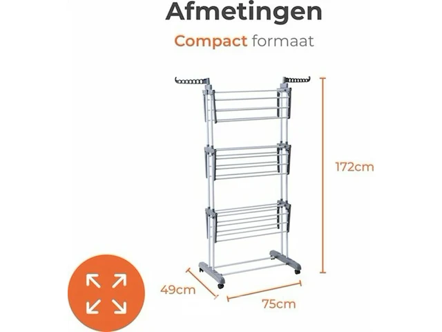 Wasrek rijdbaar voor binnen of buiten - afbeelding 2 van  6
