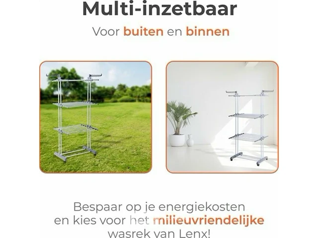 Wasrek rijdbaar voor binnen of buiten - afbeelding 4 van  6