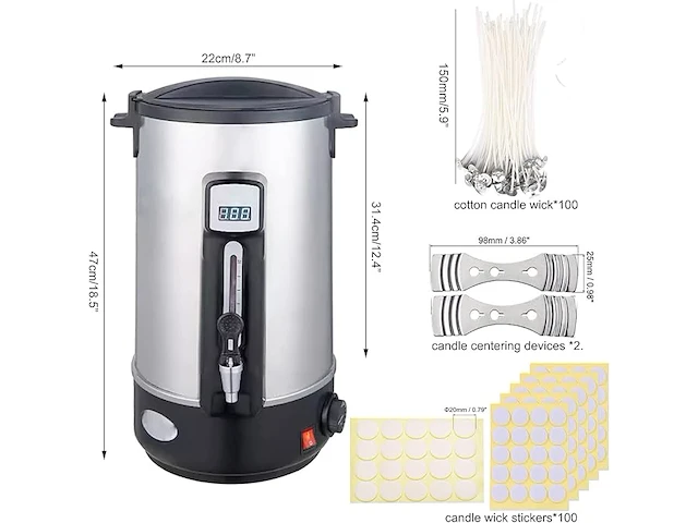 Wassmeltapparaat voor het maken van kaarsen - afbeelding 2 van  5