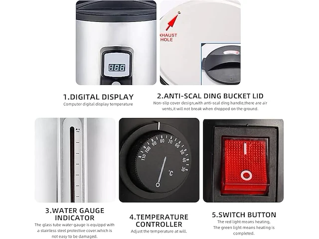 Wassmeltapparaat voor het maken van kaarsen - afbeelding 4 van  5