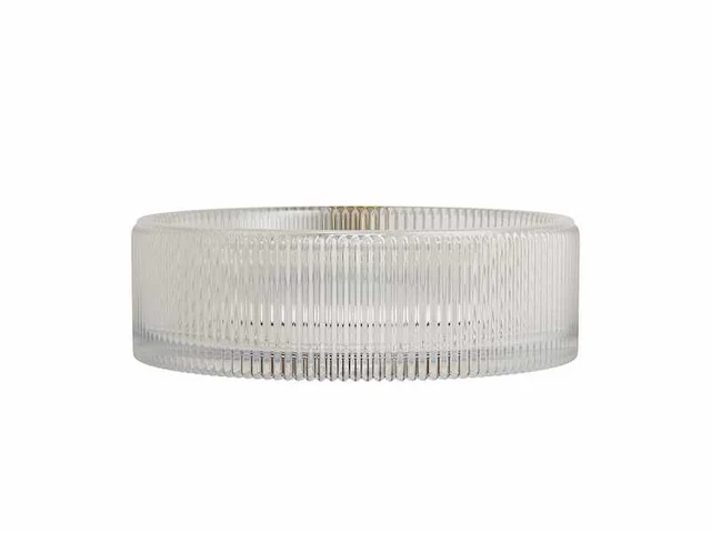 Wastafel 36 cm kristalglas rond transparant zonder kraan - afbeelding 3 van  6