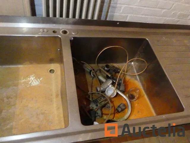Wastafel dubbele bak roestvrij staal - afbeelding 5 van  6