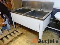 Wastafel dubbele bakken