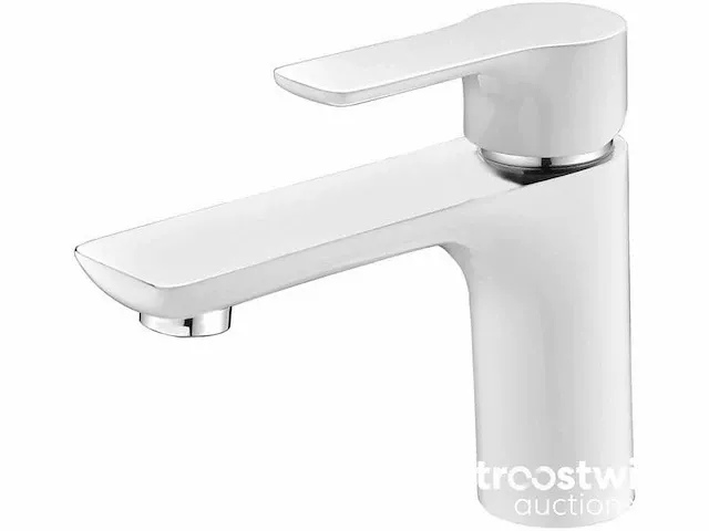 Wastafelkraan wit en chrome - afbeelding 1 van  1