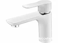 Wastafelkraan wit en chrome - afbeelding 1 van  1