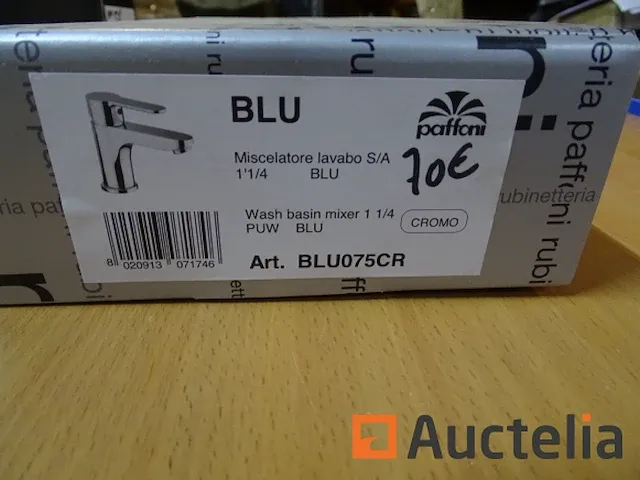 Wastafelmengkraan met afvoer paffoni blu075cr - afbeelding 1 van  6