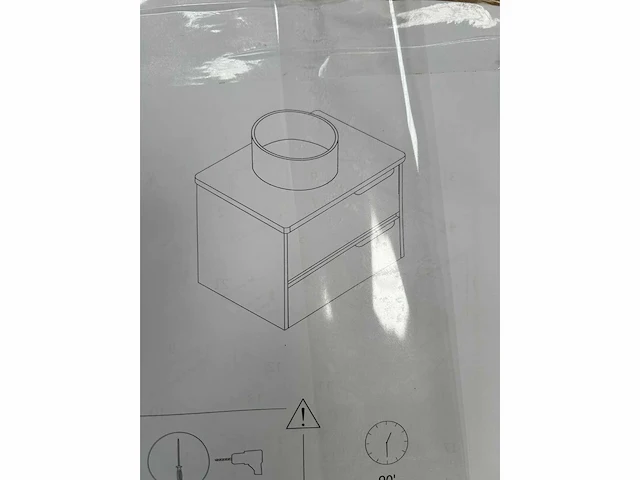 Wastafelmeubel 100 cm - wit - afbeelding 1 van  1