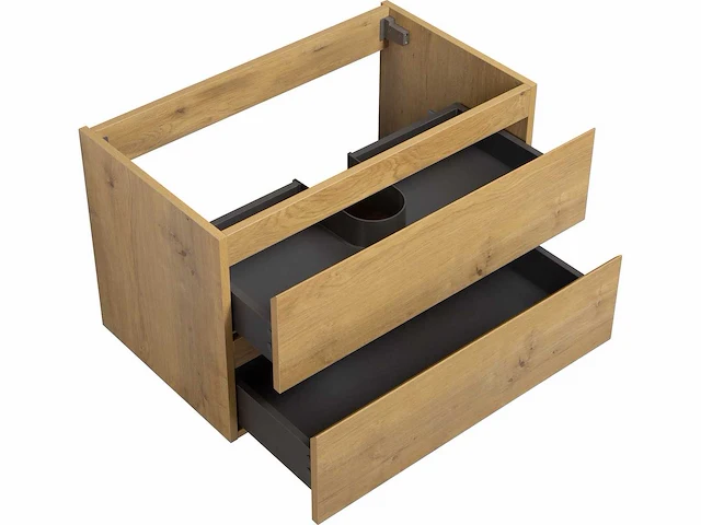 Wastafelmeubel 80cm - eiken - afbeelding 3 van  8