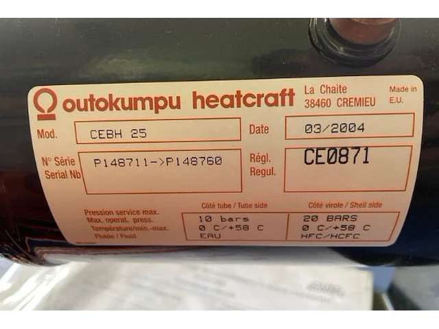 Watercondensor outokumpu heatcraft - afbeelding 2 van  2