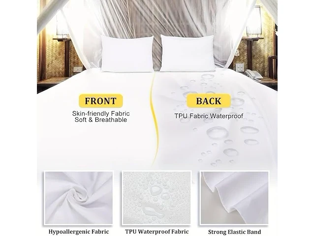 Waterdicht dekbedovertrek 150x200cm - afbeelding 3 van  4