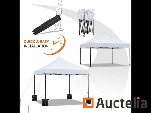 Waterdicht tuinprieel 3 x 3 m pop-up tuintent - afbeelding 1 van  7