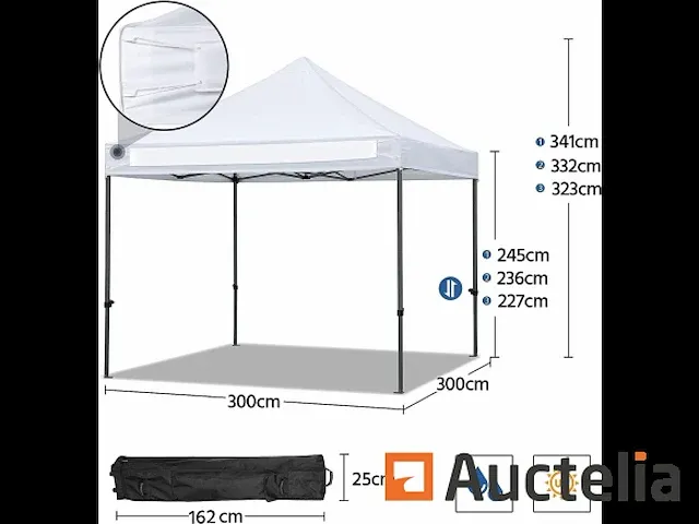 Waterdicht tuinprieel 3 x 3 m pop-up tuintent - afbeelding 4 van  7