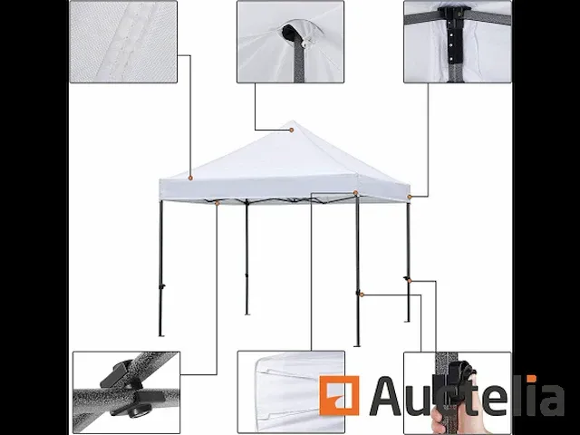 Waterdicht tuinprieel 3 x 3 m pop-up tuintent - afbeelding 7 van  7